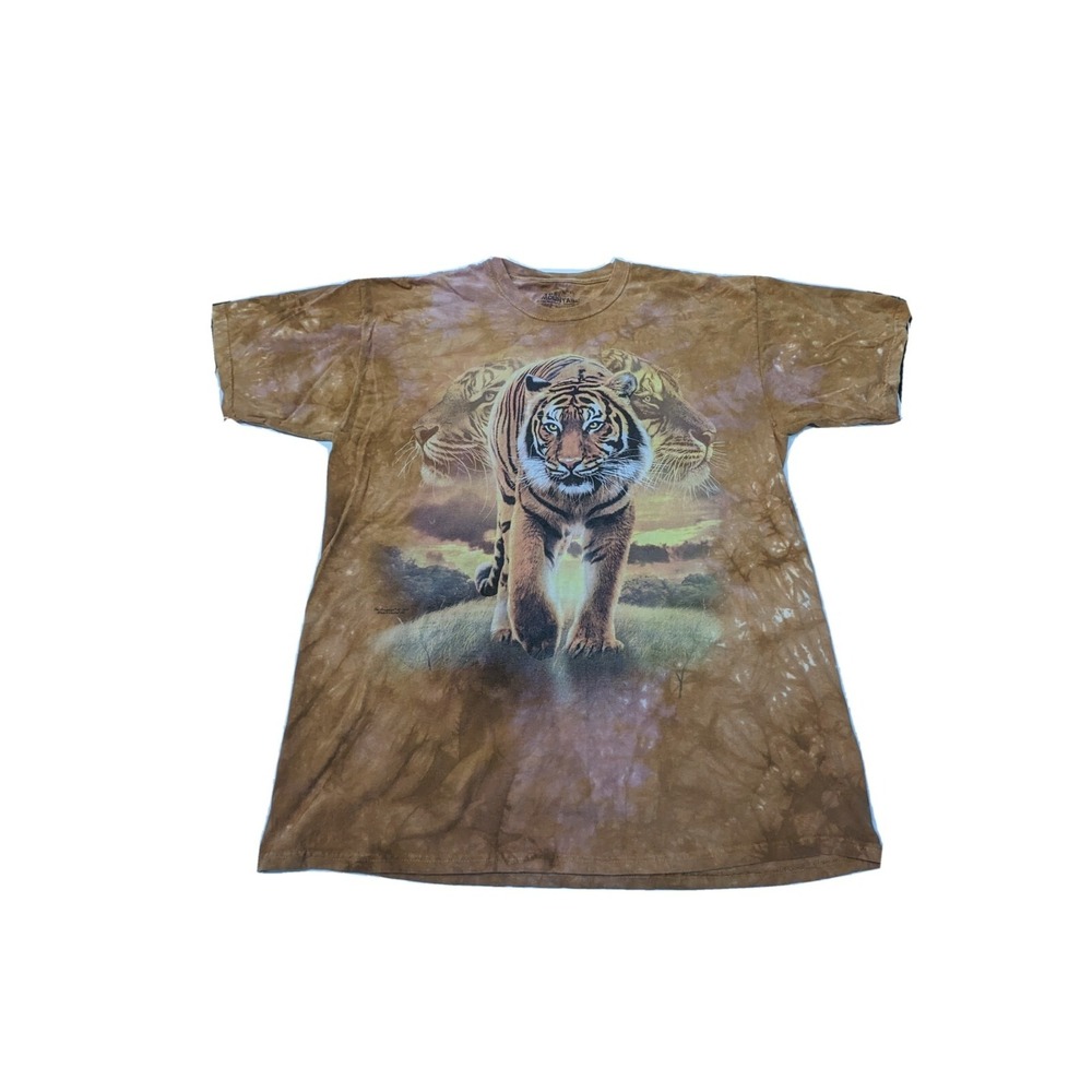 The Mountain Tiger Orange T-Shirt Mens Size XL Tie Dye Short Sleeve Crew Neck